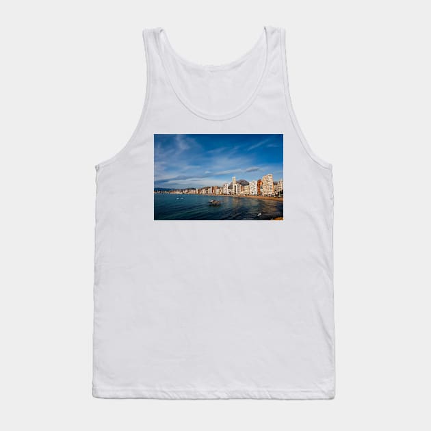 Benidorm Levante Beach Mediterranean Coast Spain Tank Top by Andy Evans Photos